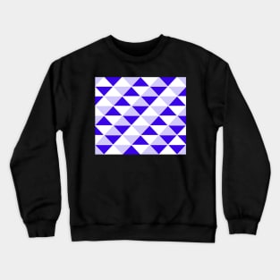 Abstract Triangles pattern - blue and white. Crewneck Sweatshirt